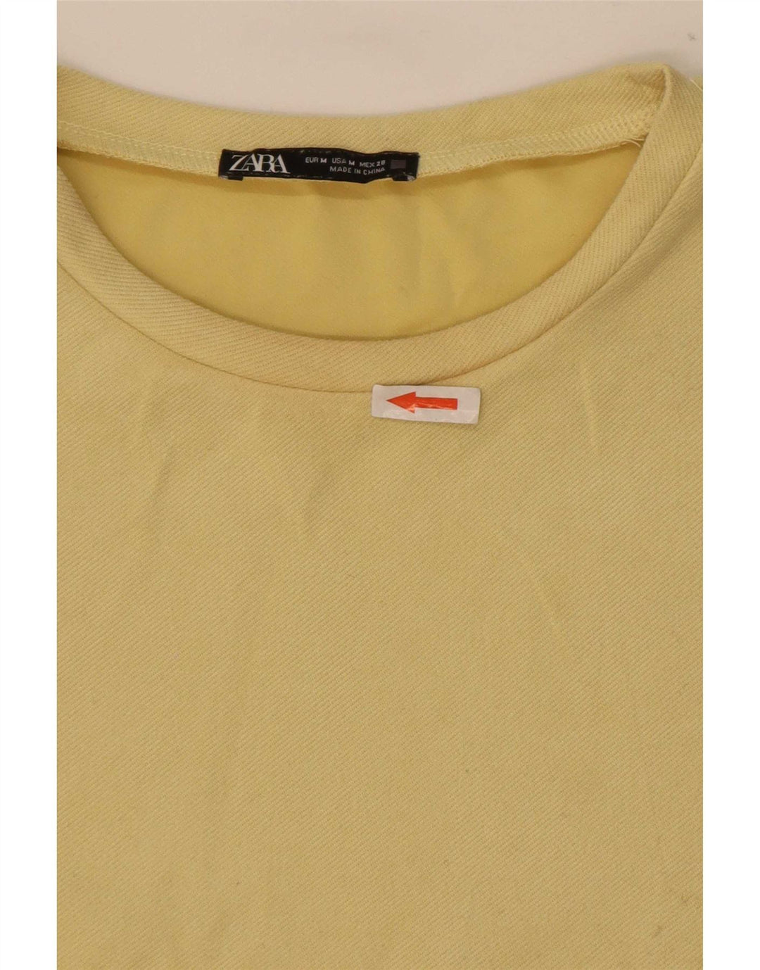 Zara Mujer Vestido Recto UK 44 Medio Amarillo