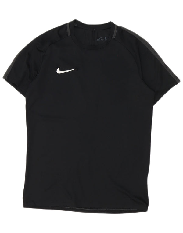 Camiseta Nike Dri Fit para hombre Top medio negro color block Poliéster