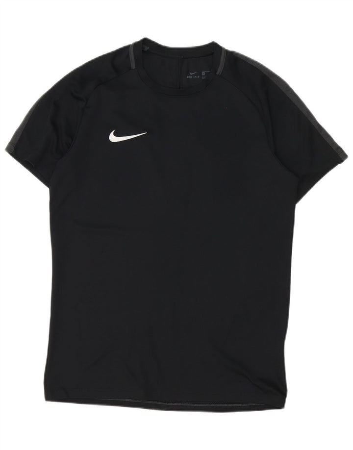 Camiseta Nike Dri Fit para hombre Top medio negro color block Poliéster