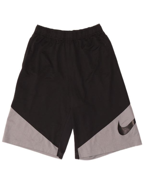 Nike Pantalones cortos deportivos Dri Fit Graphic para niños 13-14 años XL Negro Colorblock