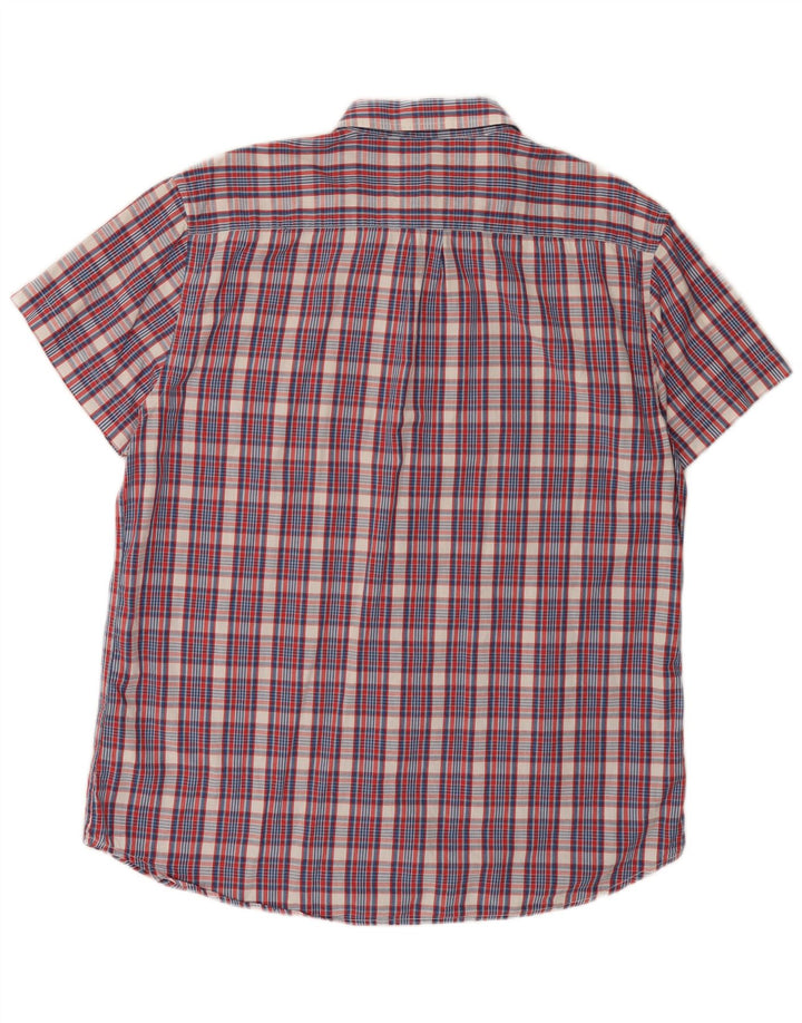 WRANGLER Camisa de manga corta para hombre, ajuste regular, 2XL, cuadros multicolores