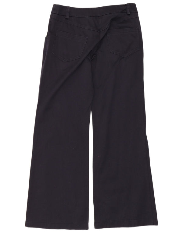 Max & Co. Pantalones casuales de pierna ancha para mujer UK 8 Small W28 L28 Azul marino