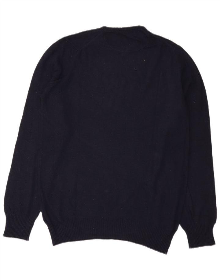 Zara Mens Crew Neck Jumper Sweater Grande Azul Marino