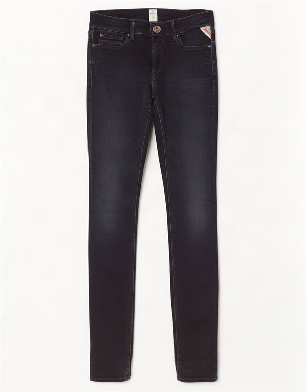Replay Mujer Luz Skinny Jeans W29 L34 Algodón Azul Marino