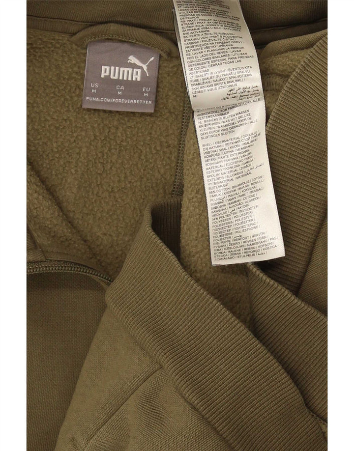 Puma Chaqueta De Chándal Superior De Algodón Caqui Medio Con Bloques De Color |