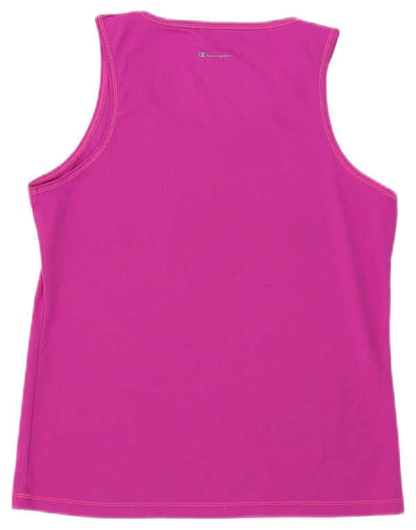 Champion Camiseta sin mangas para mujer UK 12 Poliéster rosa medio