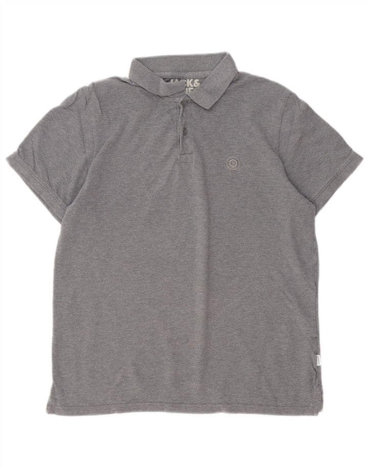 Polo Jack & Jones Hombre De Algodón Moteado Gris Medio