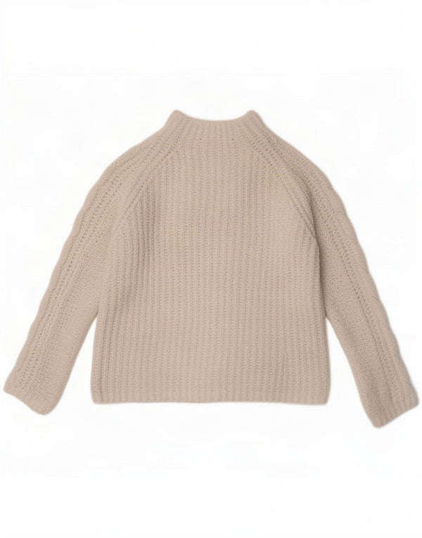 Marks & Spencer Womens Turtle Neck Jumper Sweater UK 10 Small Beige