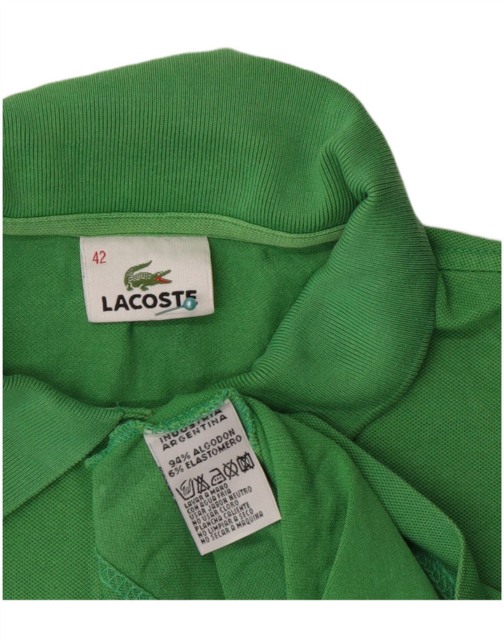 Polo Lacoste Mujer Talla 42 Grande Algodón Verde