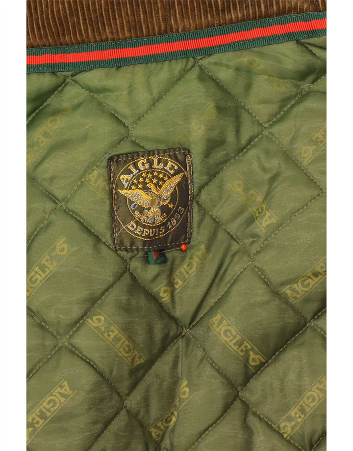 Chaqueta acolchada Aigle para hombre UK 38 Medium Khaki Colorblock