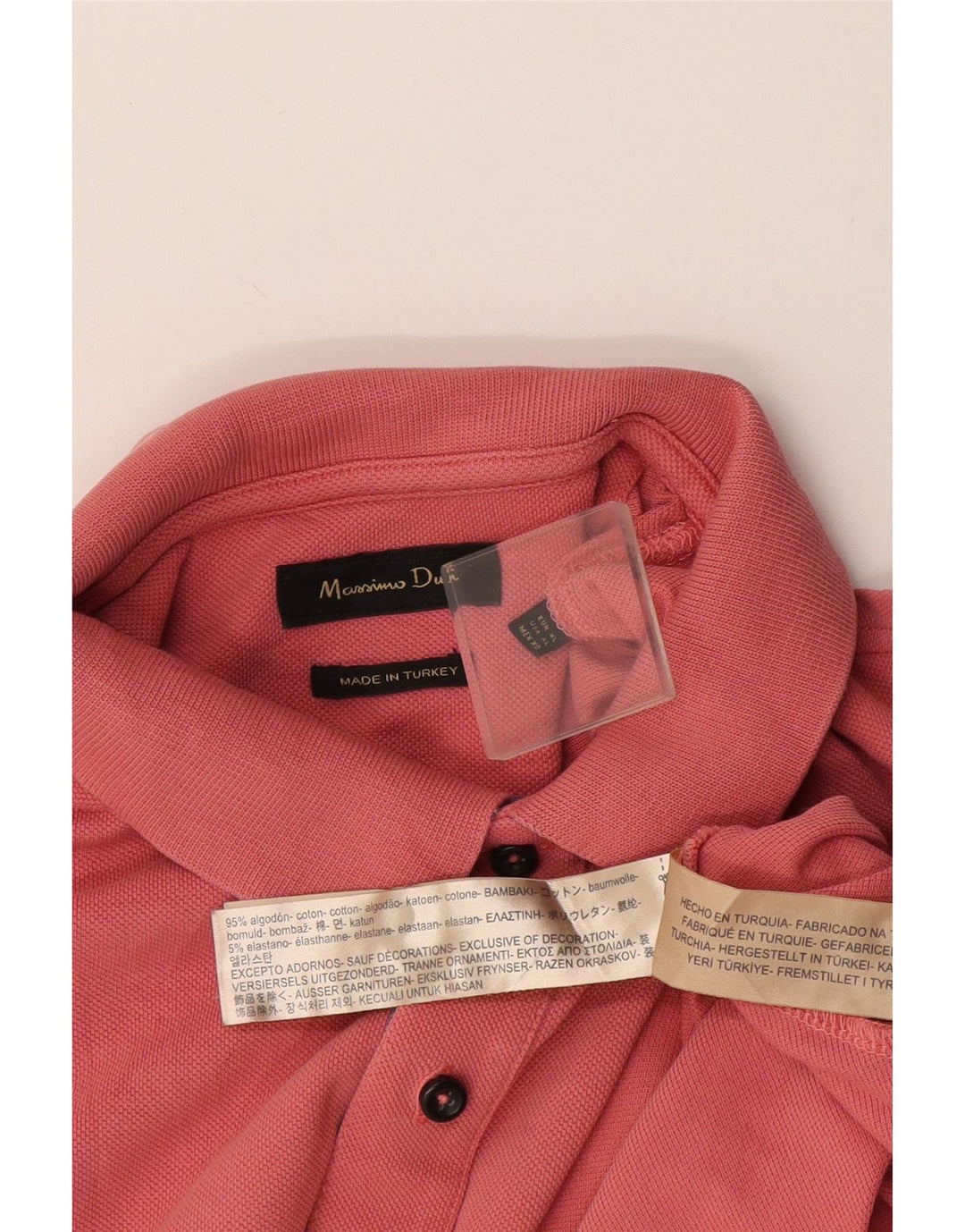 Polo Massimo Dutti Hombre XL Algodón Rosa
