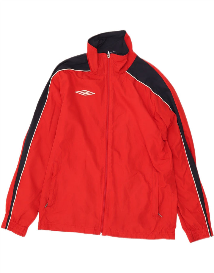 Umbro Hombre Chaqueta De Chándal Con Estampado Gráfico Pequeño Poliéster Color Block Rojo