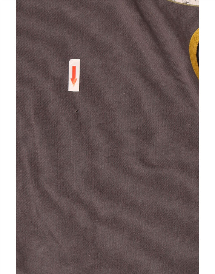 Reebok Hombre Graphic Top Manga Larga Algodón Gris Medio