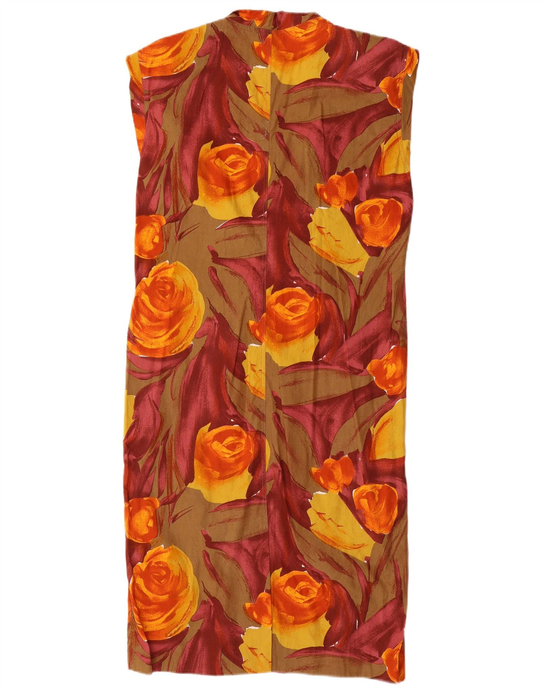 Vintage mujer sin mangas cambio vestido IT 44 medio multicolor floral