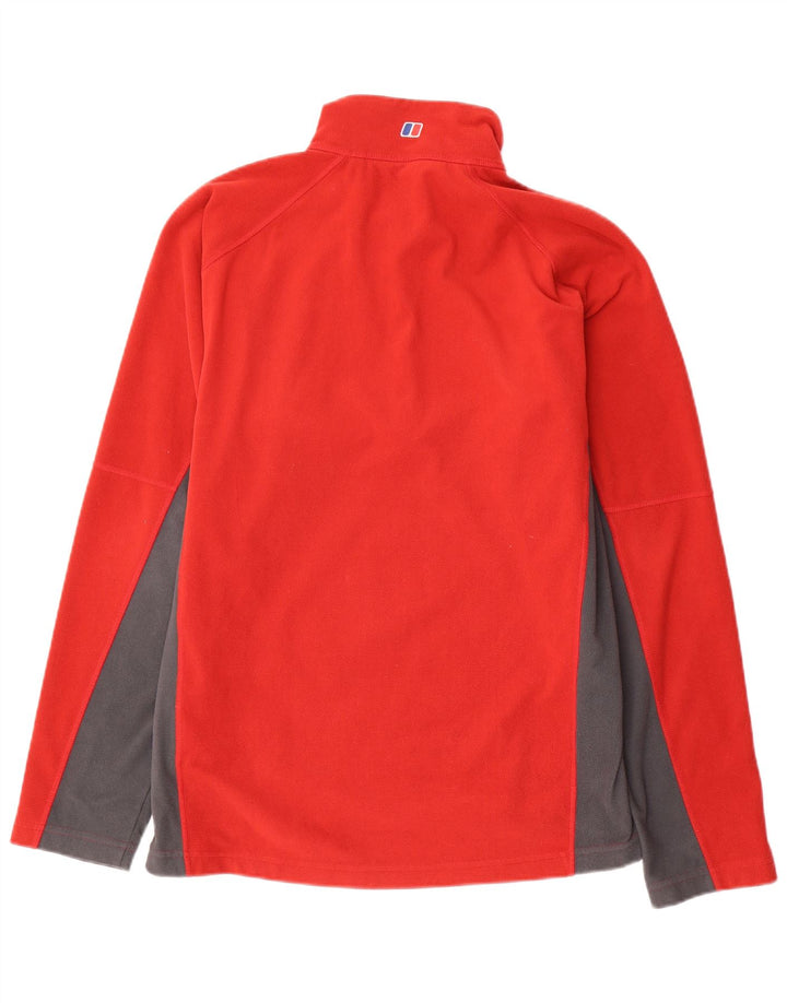 Berghaus Hombre Jersey De Forro Polar Con Cremallera Y Cuello Grande Poliéster Color Block Rojo