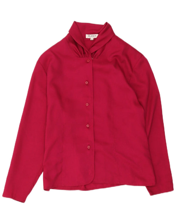 Blusa tipo camisa para mujer Planet UK 46 Poliéster rosa grande