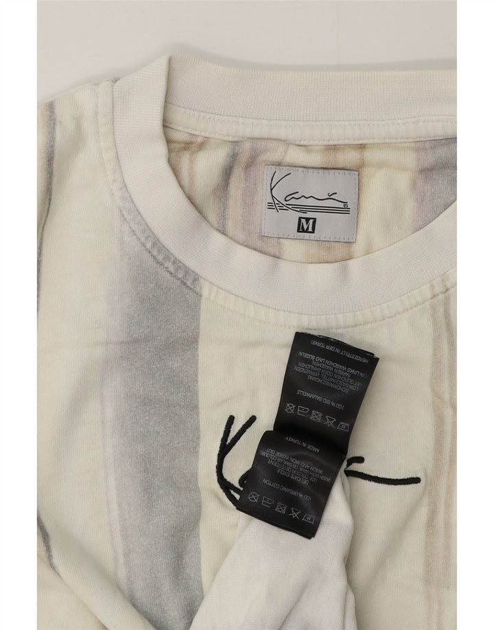 KARL KANI Camiseta gráfica para hombre Top Algodón a rayas beige medio