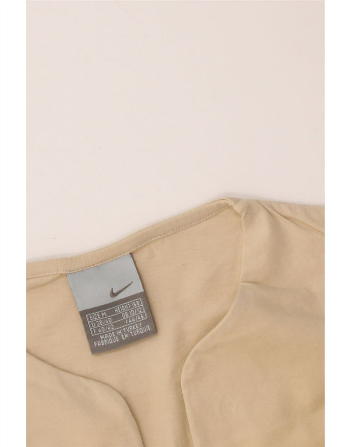NIKE Camiseta corta para mujer UK 10/12 Medium Beige