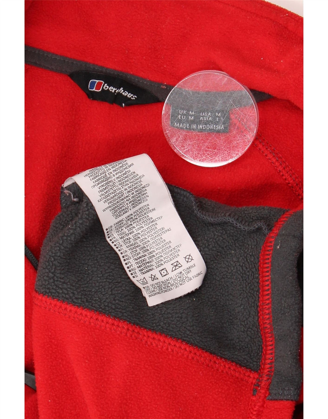 Berghaus Hombre Jersey De Forro Polar Con Cremallera En El Cuello Medio Rojo Colorblock Poliéster