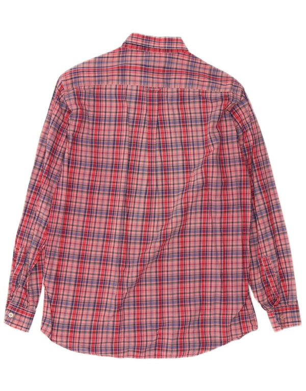 Valentino Camisa Niño 15-16 Años XL Cuadros Rosa Algodón