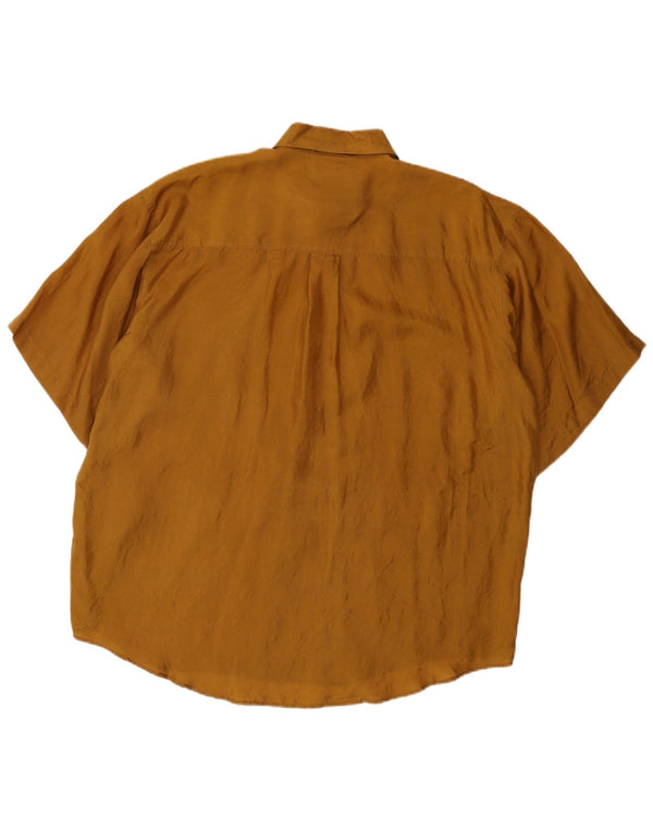 Lucky Star Camisa Manga Corta Hombre XL Seda Marrón