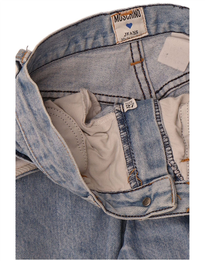 MOSCHINO Womens Tapered Jeans W27 L28 Blue