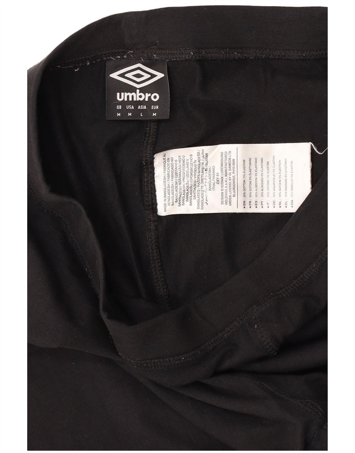 UMBRO Leggings cortos con gráficos para mujer UK 40 Mediano Algodón negro