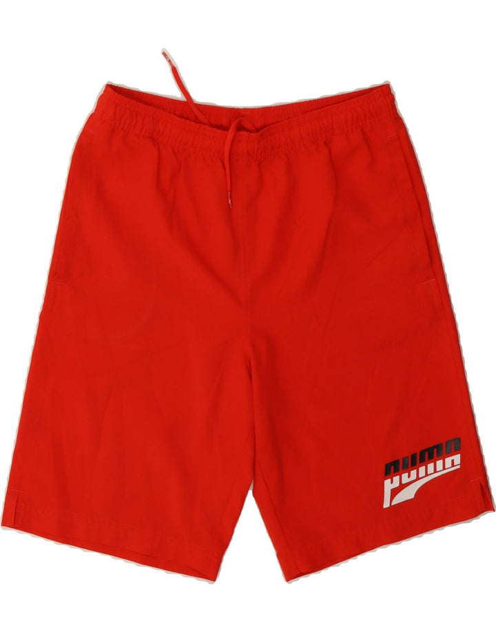 PUMA Boys Graphic Sport Shorts 13-14 Years  Red Polyester Vintage Puma and Second-Hand Puma from Messina Hembry 