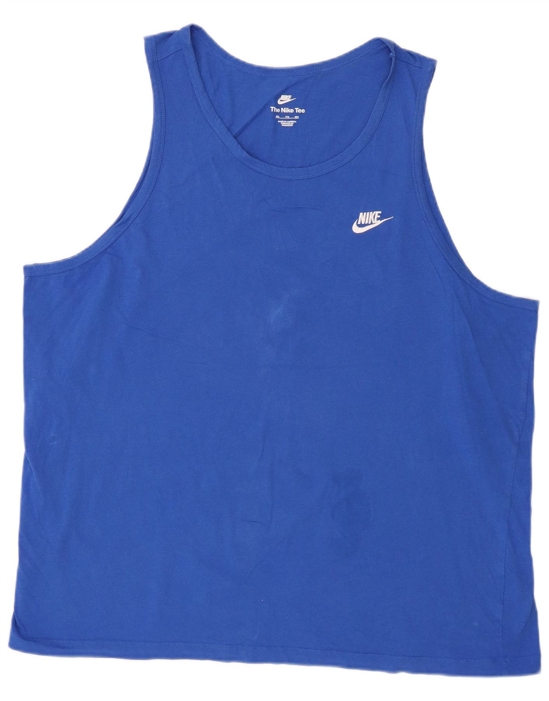 Nike - Camiseta sin mangas para hombre, talla 2XL, algodón azul