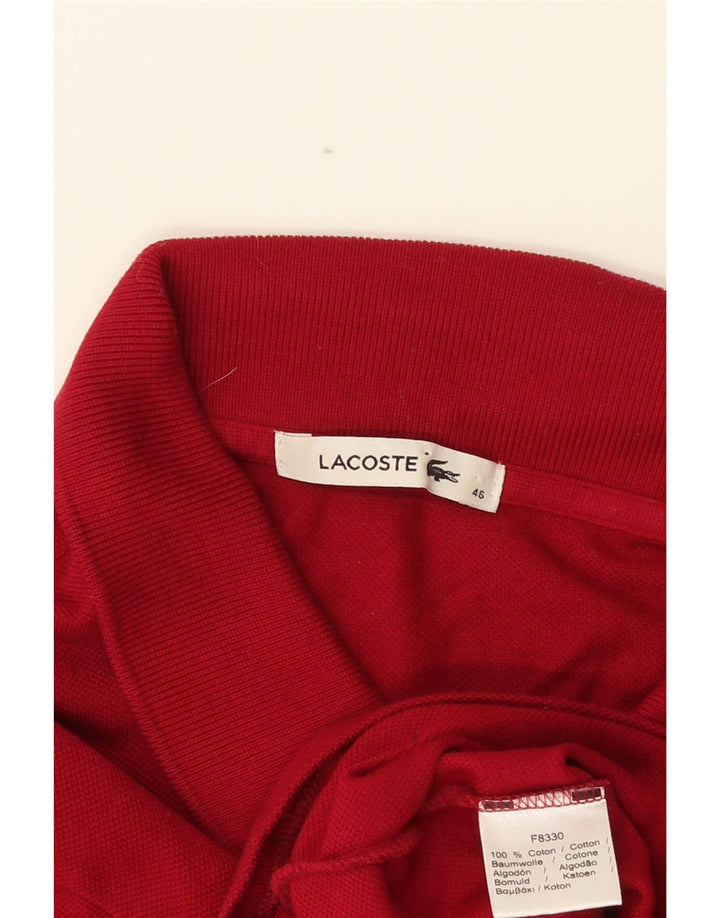 Polo Lacoste Mujer Talla 46 XL Algodón Rojo