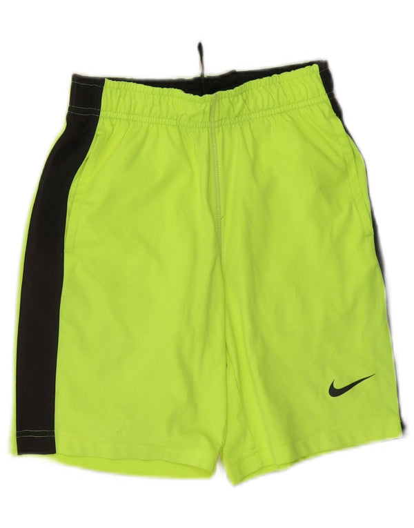 Nike Boys Dri Fit Sport Shorts 8-9 Years Small Green Polyester