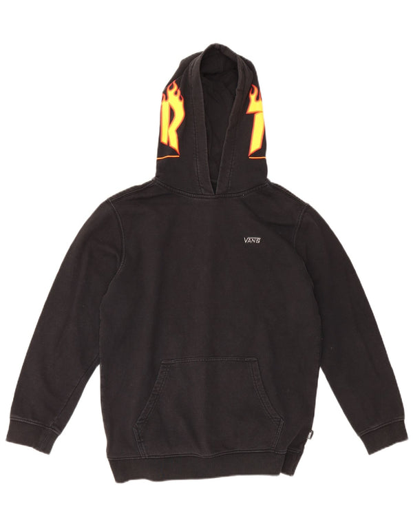 Vans - Sudadera con capucha para niños, talla grande, color negro, 12-13 años