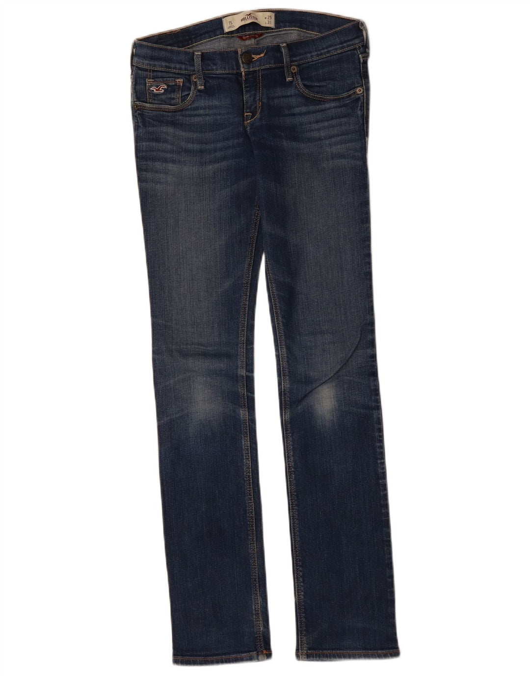 HOLLISTER Jeans ajustados para mujer US 1 XS W25 L31 Algodón azul