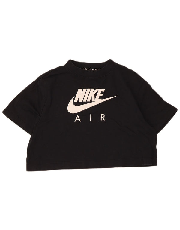 Nike Camiseta corta extragrande con gráfico para mujer UK 6 XS Negro