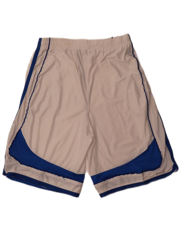 STEVE & BARYY'S Shorts deportivos para hombre Poliéster color block blanco grande