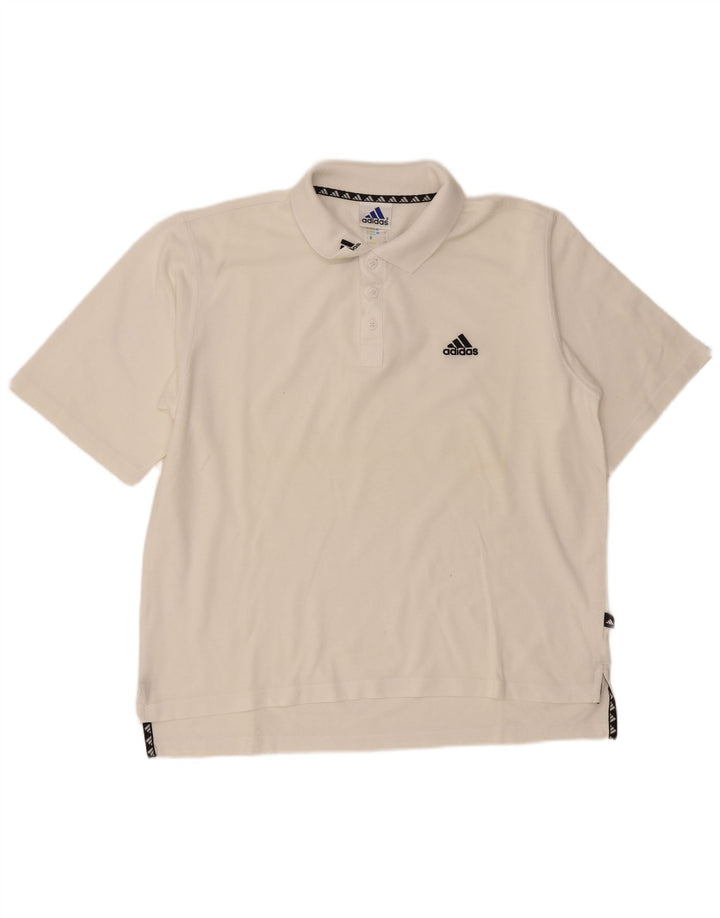 Polo Adidas Hombre Grande Blanco Algodón