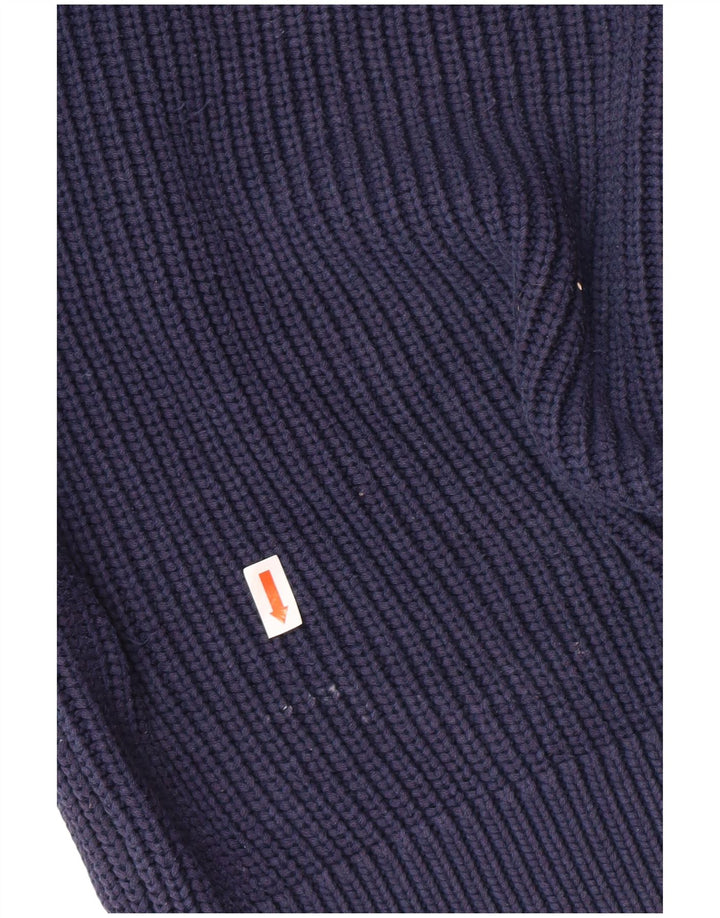 LACOSTE Jersey de cuello redondo para hombre, ajuste clásico, talla 5, grande, azul marino