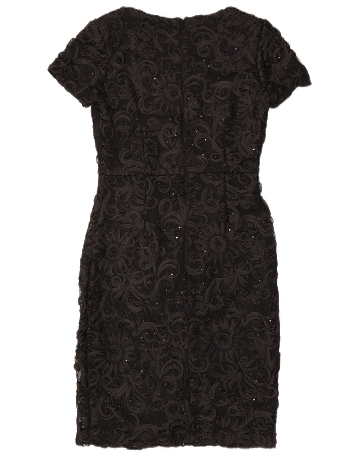 PHASE EIGHT Vestido tubo para mujer UK 40 Pequeño Poliéster floral negro