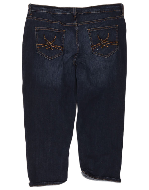 Marks & Spencer Jeans Capri para Mujer Reino Unido 16 Grande W38 L20 Algodón Azul Marino