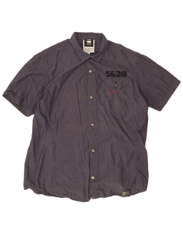 Camisa G-Star Hombre Manga Corta XL Azul Marino