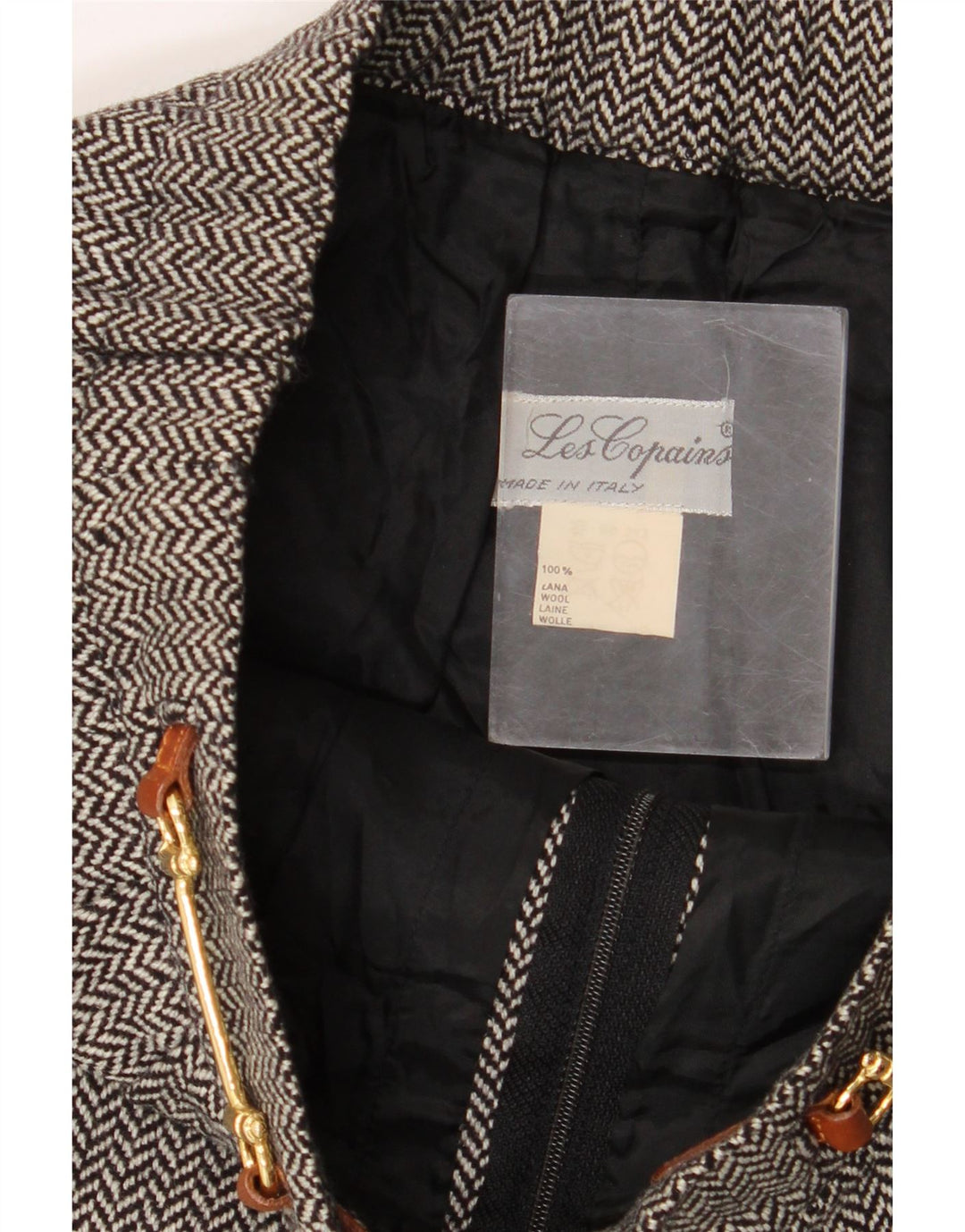 Falda Mujer Les Copains Recta W26 Small Gris Espiga Lana