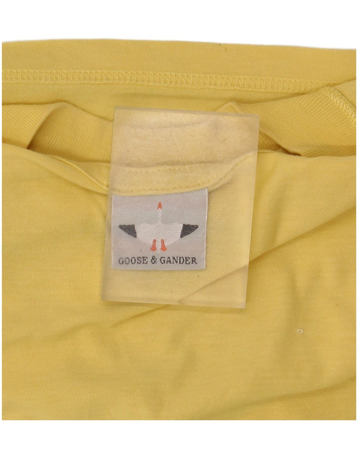 GOOSE & GANDER Camiseta gráfica para hombre Top Algodón amarillo medio