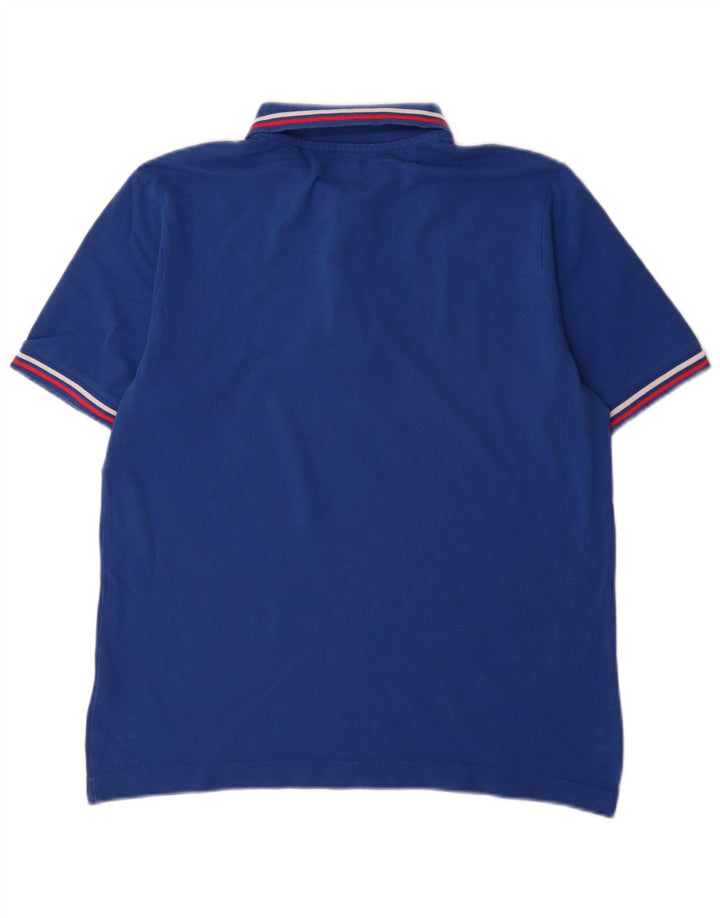 Polo Kappa Hombre De Algodón A Rayas Azul Medio