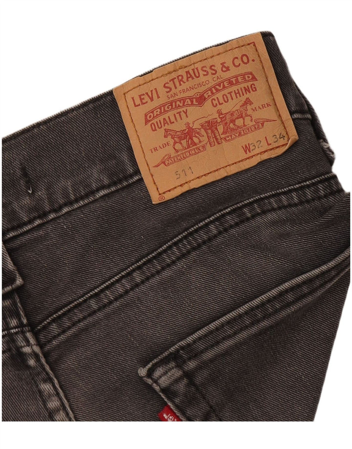 LEVI'S Vaqueros ajustados 511 para hombre W32 L30 Gris