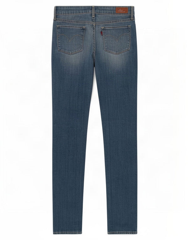 Jeans Levi's Mujer Ligeramente Curvy Skinny W28 L31 Algodón Azul