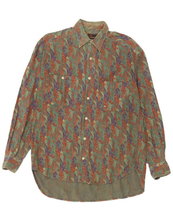 Camisa Unlimited Hombre Algodón Floral Caqui Pequeño