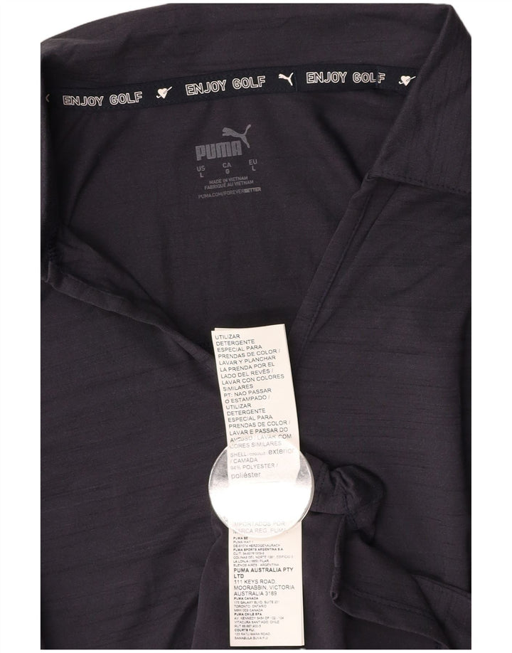 PUMA Polo para mujer UK 40 Grande Poliéster moteado azul marino
