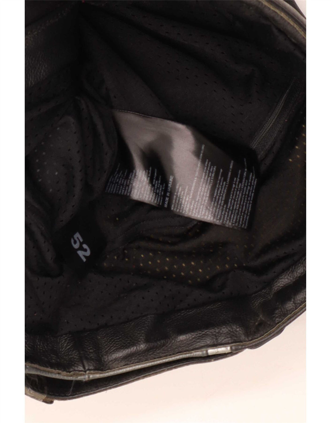 Vintage hombres cuero Racer chaqueta IT 52 grande negro colorblock