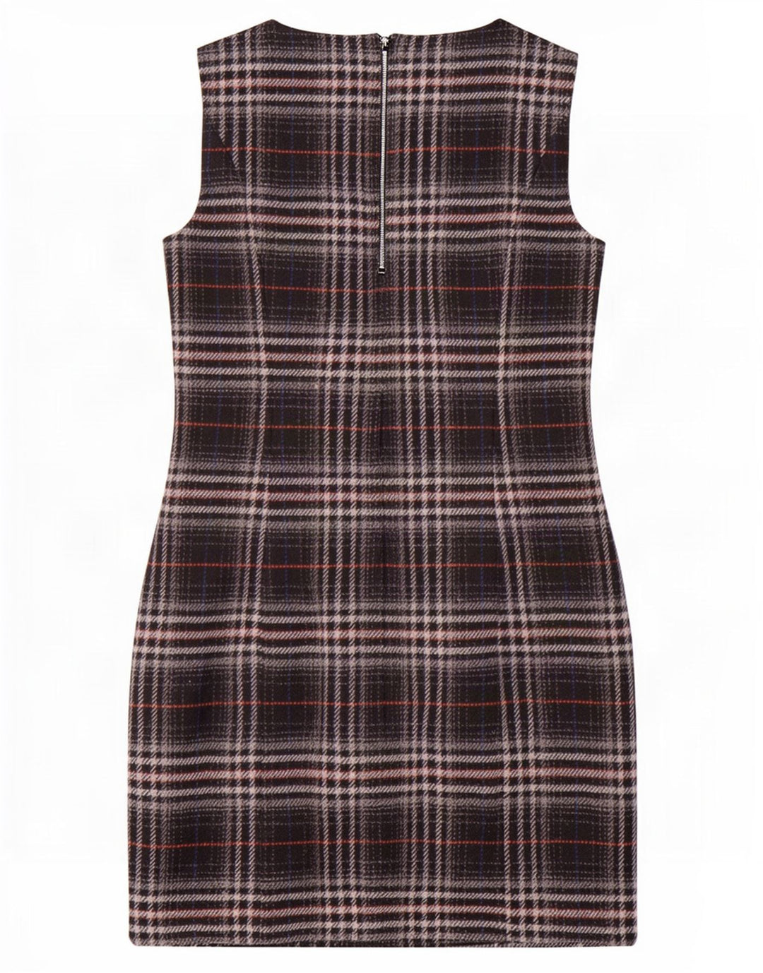 Marks & Spencer Vestido recto sin mangas para mujer UK 42 Mdium Black Plaid
