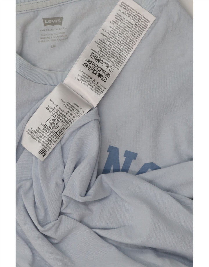 Levi's Camiseta gráfica para hombre Top grande de algodón azul